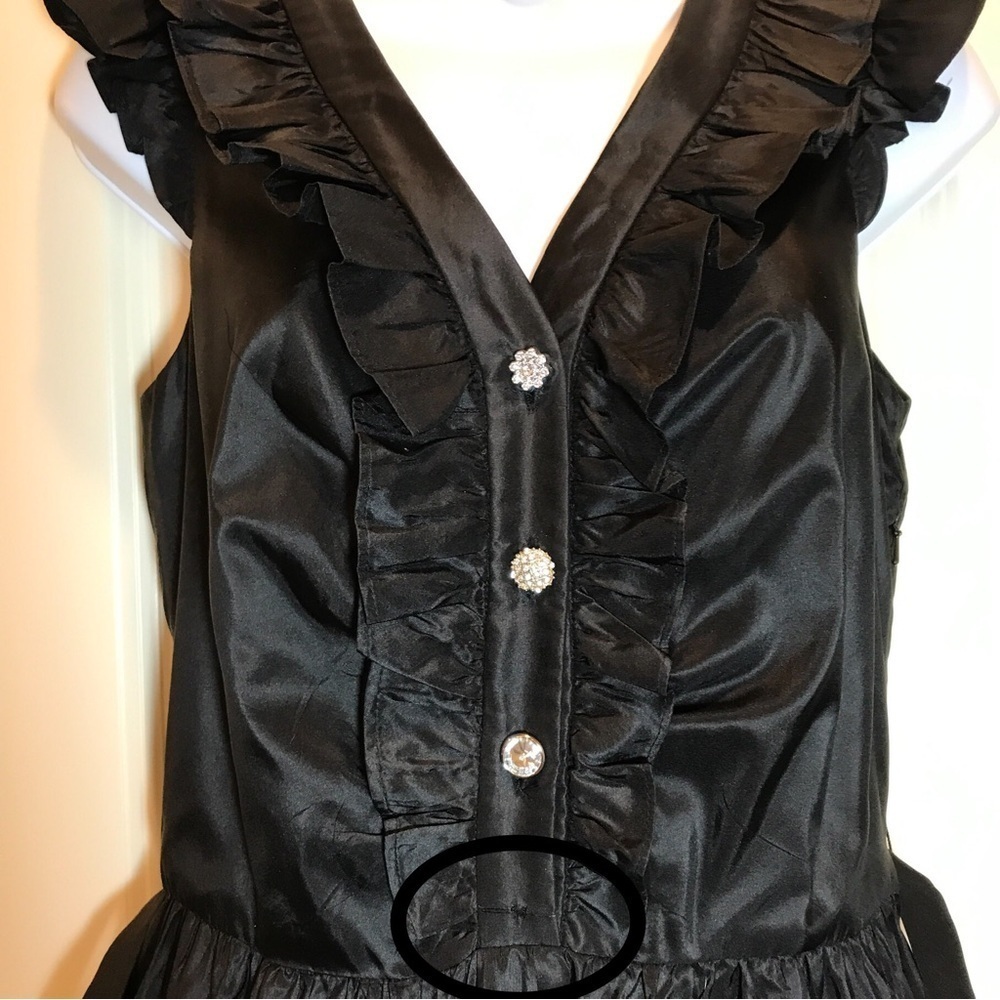 * SILK FORMAL COCKTAIL DRESS, DONNA RICCO, SZ 4, BLACK - Picture 10 of 10